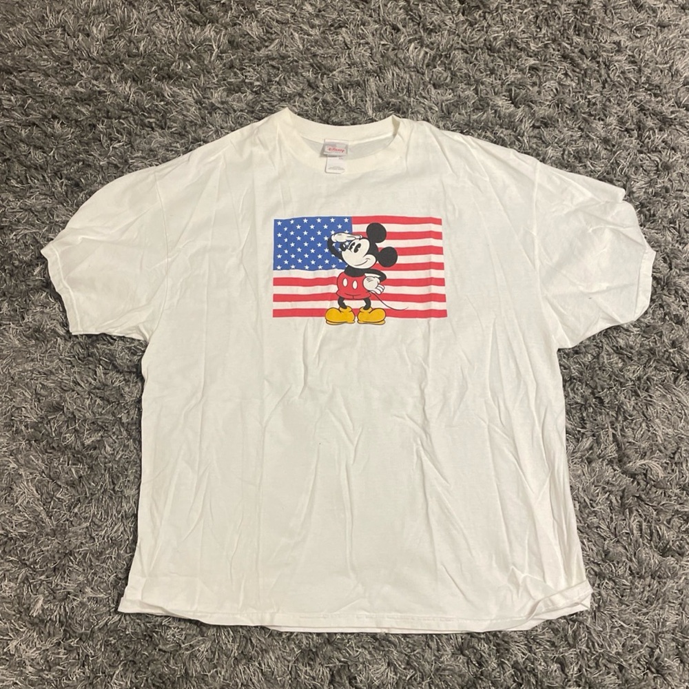 Mickey Mouse T-Shirt with American Flag